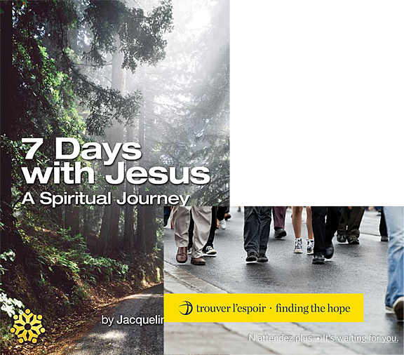 The 7 Days with Jesus book next to the Finding the Hope book.